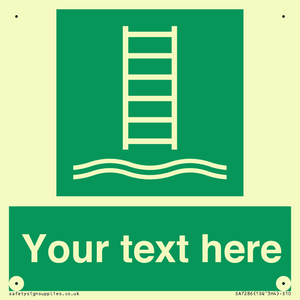 Custom sign safe condition Embarkation ladder